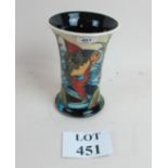 A Moorcroft trumpet shaped vase with fis