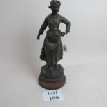 A spelter figure of a woman est: £25-£45