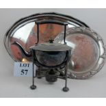 Plated items to comprise a spirit kettle and burner;