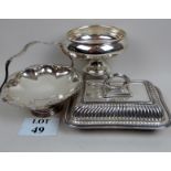 A good quality John Dixon & Sons plated entrée dish and cover,