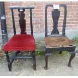 Two 18th century oak chairs,