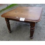A Victorian mahogany dining table with turned legs est: £50-£100