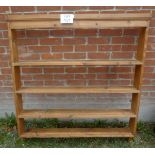 A 19th century pine four tier open wall hanging shelf unit est: £25-£45