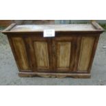 A 19th century oak two door wall cupboard with interior shelves est: £30-£50