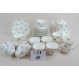 A matched vintage approx 34 piece part tea service,