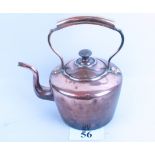 A Victorian copper and brass kettle,