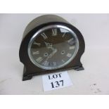 A c1930's/40's Smiths oak cased striking mantel clock,