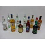 Collection of nine bottles of assorted Rum - Bacardi one litre x 3,