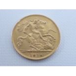 Coin - Gold half sovereign 1914.