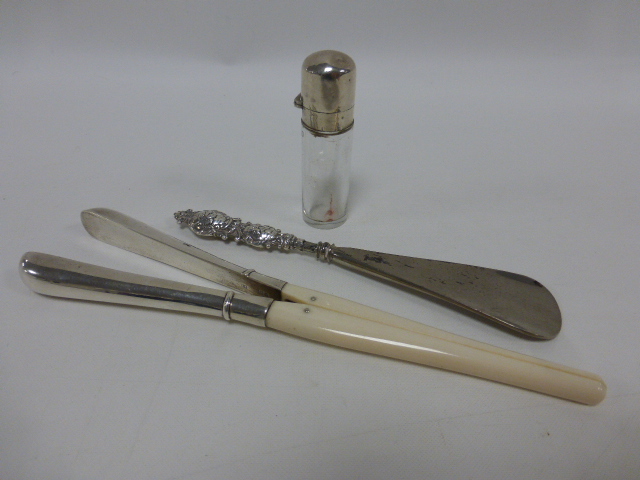 Quality silver mounted ivory glove stretchers hallmarked London 1904,