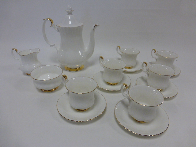 Royal Albert 15 piece complete coffee set in the Val D'or pattern and two Portmeirion Botanic