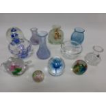 Assorted glass items inc Waterford crystal bowl, boxed Edinburgh crystal vase, Caithness bowl,
