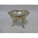 Edwardian silver bonbon dish with shaped border,