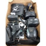 Collection of cameras, binoculars & telescope including 2xFuji S700 + case, Pentax Optio 33,