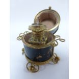 A French gilt metal mounted tortoiseshell scent casket,