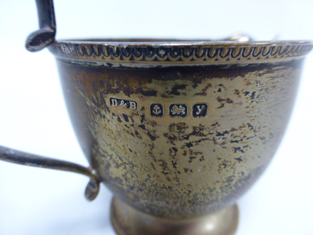 Small silver cream jug with beaded border, hallmarked Birmingham 1923 by makers Docker & Burn Ltd, - Image 2 of 2