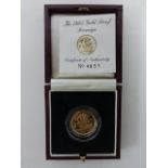 Gold - full Sovereign 1995 in fitted box with certificate.