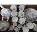 Royal Albert 'Petit Point China' tea & coffee wares - sixteen tea cups with saucers, milk jug,