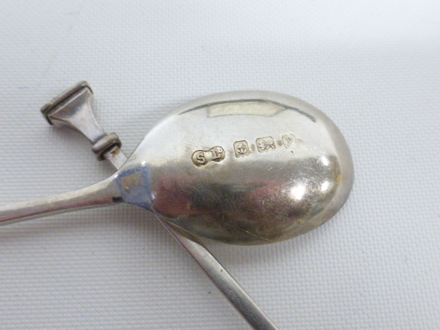 Cased set of six silver seal top spoons, hallmarked Birmingham 1923 by William Suckling Ltd, - Image 2 of 2