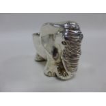 Novelty child's silver egg cup in the form of an Elephant marked Sterling silver and stamped with a