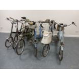 Six 1960's bicycles - four Moulton inc Deluxe model & one with drop handlebars,