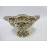 Victorian silver pedestal bonbon dish hallmarked London 1894 by maker CS Harris,