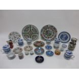 Large collection of assorted Oriental ceramics inc tea bowls,