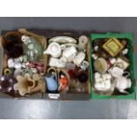 Three large boxes of assorted ceramics, glass wares etc.