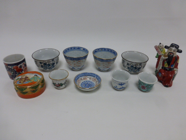 Large collection of assorted Oriental ceramics inc tea bowls, - Image 4 of 4