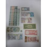 Banknotes - £10 Lowther, £5 x2 Kentfield, £5 x2 Lowther, £1 x3 Page,
