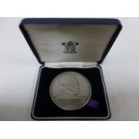 Scarce 1995 silver medal commemorating R J MITCHELL designer of the WWII Spitfire,