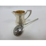 Russian silver spoon with niello decoration to underside of bowl,
