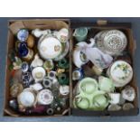 Two large boxes of assorted ceramics & glass wares inc Carlton Ware.