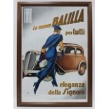 After MARCELLO DUDOVICH colour print Fiat "La Nuvo Balilla" 67 x 46cm,