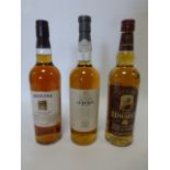 Whisky - Three bottles of Single Malt, Oban 14 yrs, 43% vol Aberlour 10yrs,