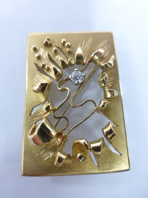 An 18ct gold Diamond set designer brooch - Image 3 of 3