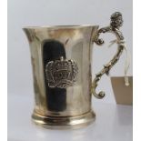 BIRMINGHAM MINT A SILVER ROYAL COMMEMORATIVE TANKARD for the 1977 Silver Jubilee of Queen