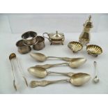 ALEXANDER COGHILL A SET OF FOUR MID 19TH CENTURY SILVER TEASPOONS, having "King's" pattern