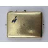 LOUIS KUPPENHEIM OF PFORZHEIM (1891-1982) A GERMAN SILVER GILT MINAUDIERE, to the front a stylised