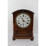 A. MARTIN, LONDON A MID/LATE 19TH CENTURY ROSEWOOD FINISHED MANTEL TIMEPIECE, having figured English