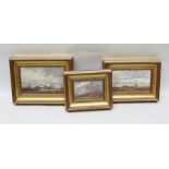 EDWARD STAMP, R.I. Three Oil on board studies of Buckinghamshire dwellings, each signed and dated