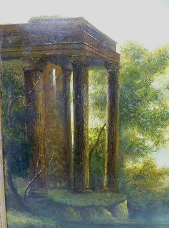 IN THE MANNER OF CLAUDE LORRAIN "Landscape with Ruins" figures in the foreground, a 20th century - Image 4 of 4