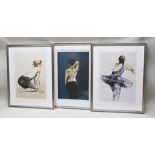 AFTER DONALD HAMILTON FRASER Three limited edition screen Prints of Dancers, individually signed and