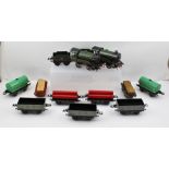 HORNBY "0" GAUGE CLOCKWORK TRAIN SET including two type 51 Locomotives 0-4-0 (reversing) with