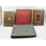 FOUR ALBUMS OF PHOTOGRAPHS CIRCA 1900, includes studio portraits and images taken around a farm