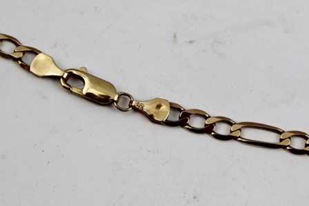 A 9CT GOLD FLAT CURB LINK NECK CHAIN - Image 3 of 3