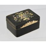 A LATE 18TH CENTURY PIQUE-WORK TORTOISESHELL SNUFF BOX