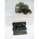 A PAIR OF PILOT'S FLYING GOGGLES inscribed "AM 220/826 2022", together with a PAIR OF AVIATOR'S
