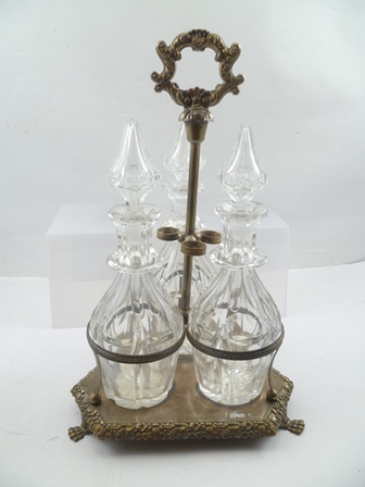 PREECE AND WILLISCOMBE A SILVER COLLARED FACET CUT GLASS DECANTER of mallet form with stopper, - Image 3 of 3