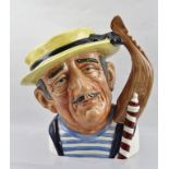 A ROYAL DOULTON EARTHENWARE CHARACTER JUG "The Gondolier" D6589, 21cm high